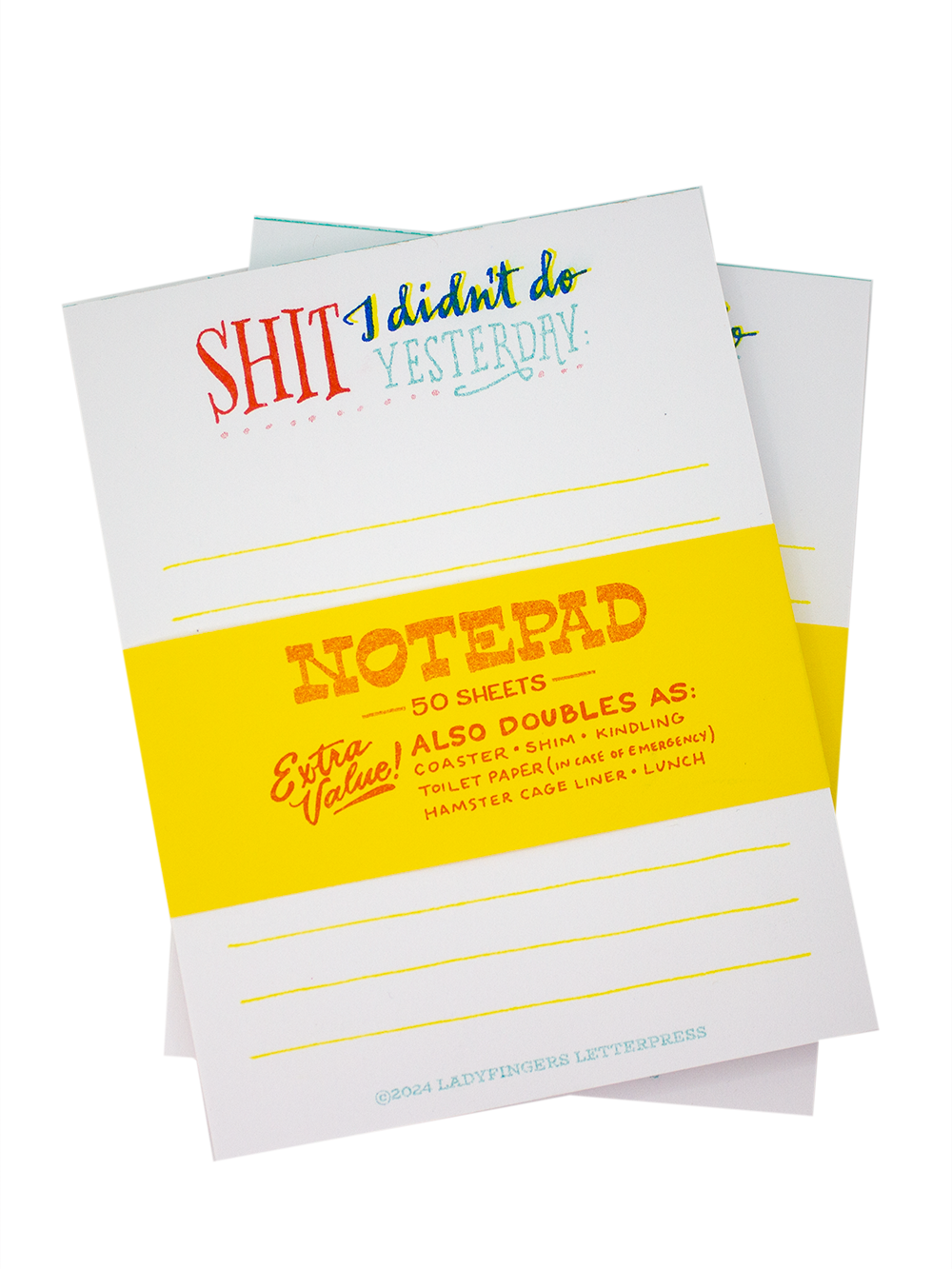 Shit I didn't do Yesterday Risograph Notepad