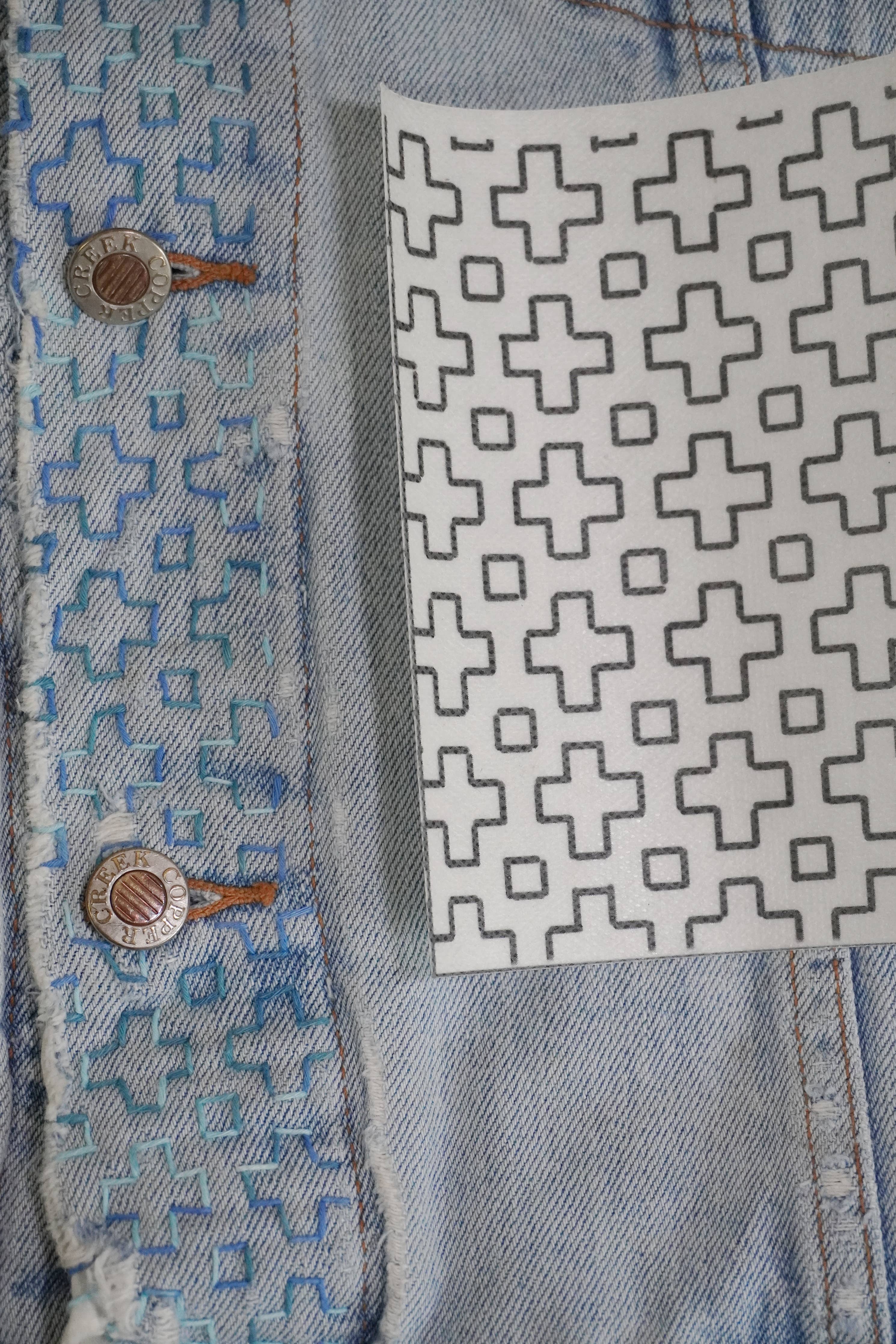 Sashiko Inspired Mending Stick and Stitch Patterns- Vol 2