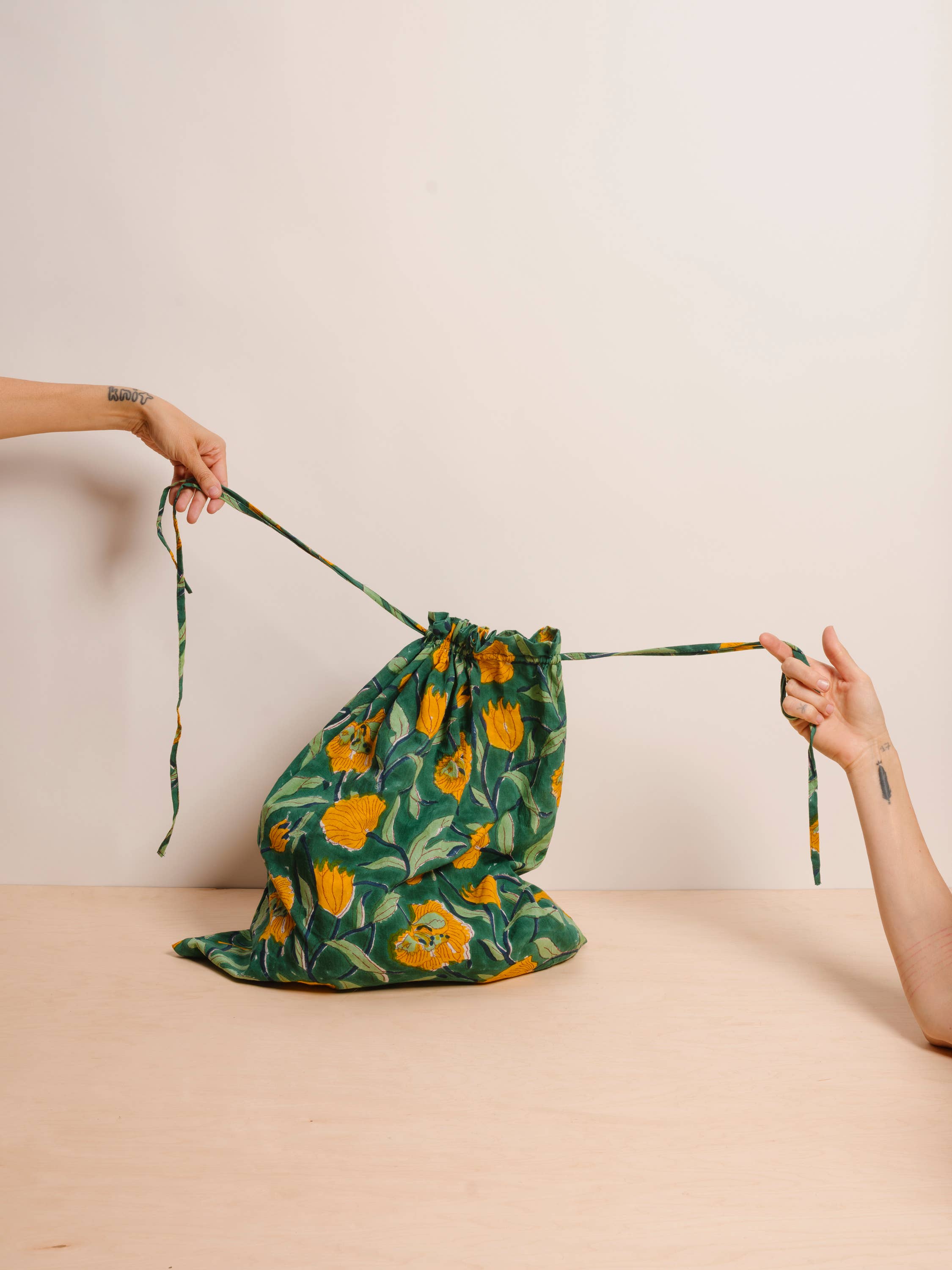 Block Printed Project Bag