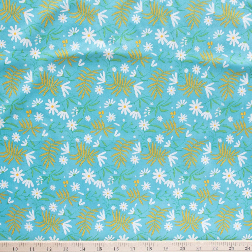 Fronds and Flowers Market Poplin