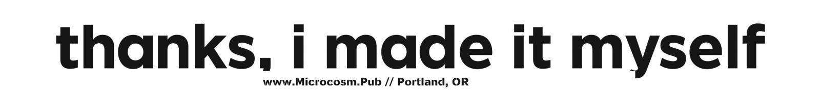 Sticker: Thanks, I made it myself