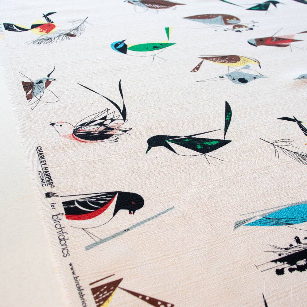 Charley Harper: Western Birds Barkcloth