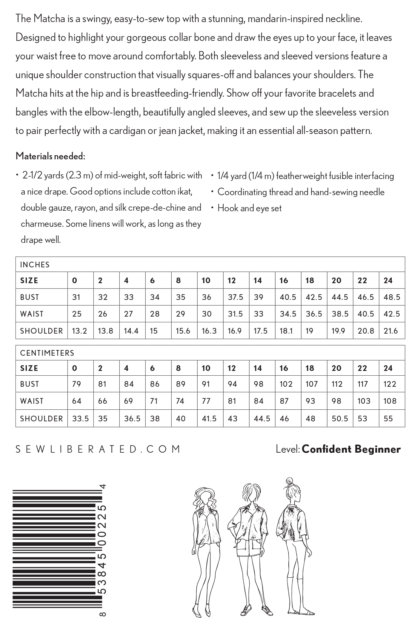Matcha Top Sewing Pattern