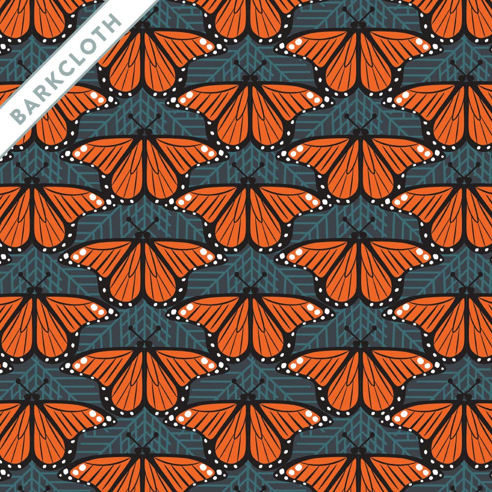 Charley Harper: Monarch Butterflies Barkcloth