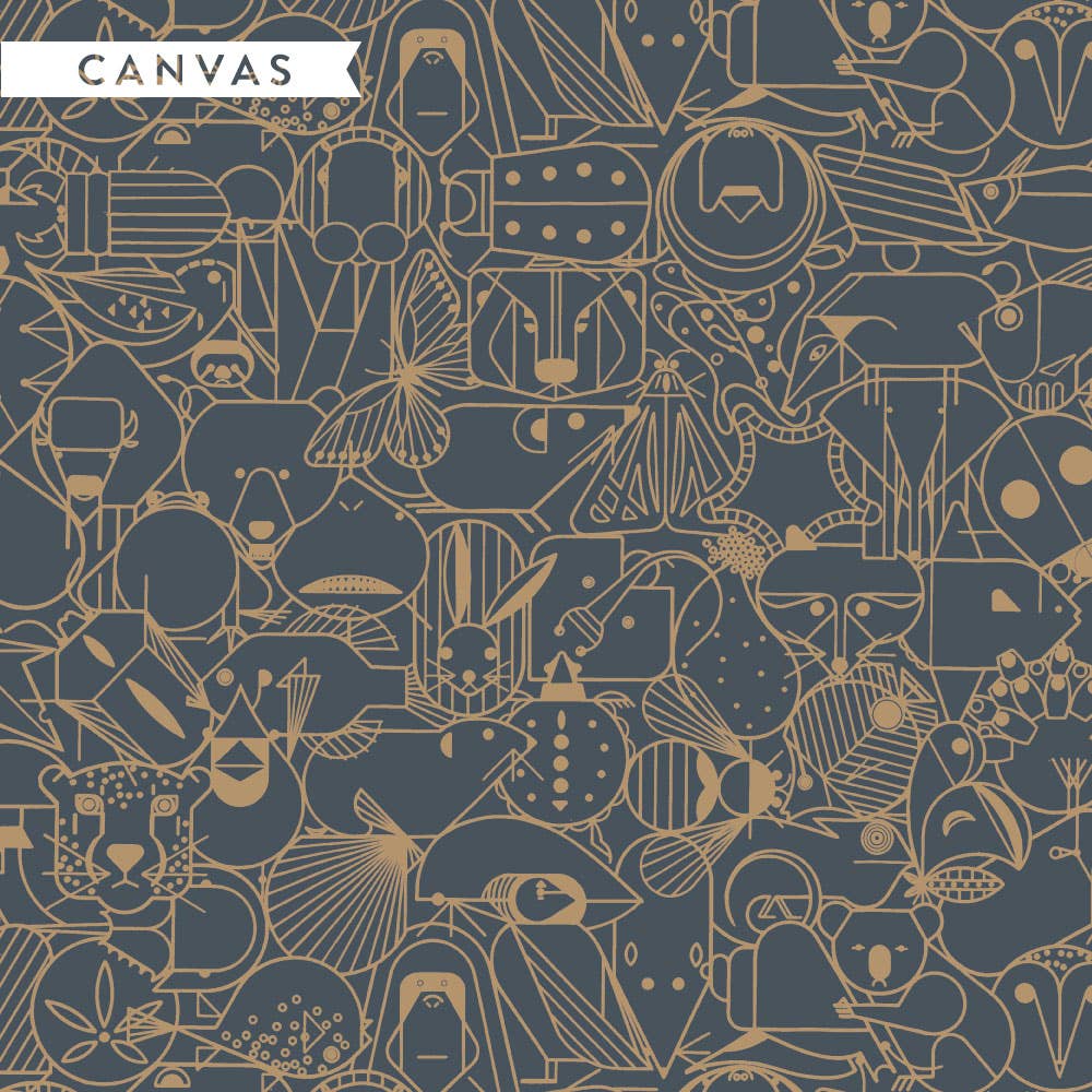 Charley Harper: End Papers Dusk Canvas