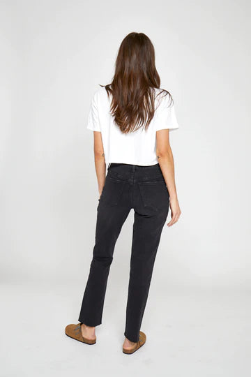 Crosby High Rise Relaxed Taper Faded Black