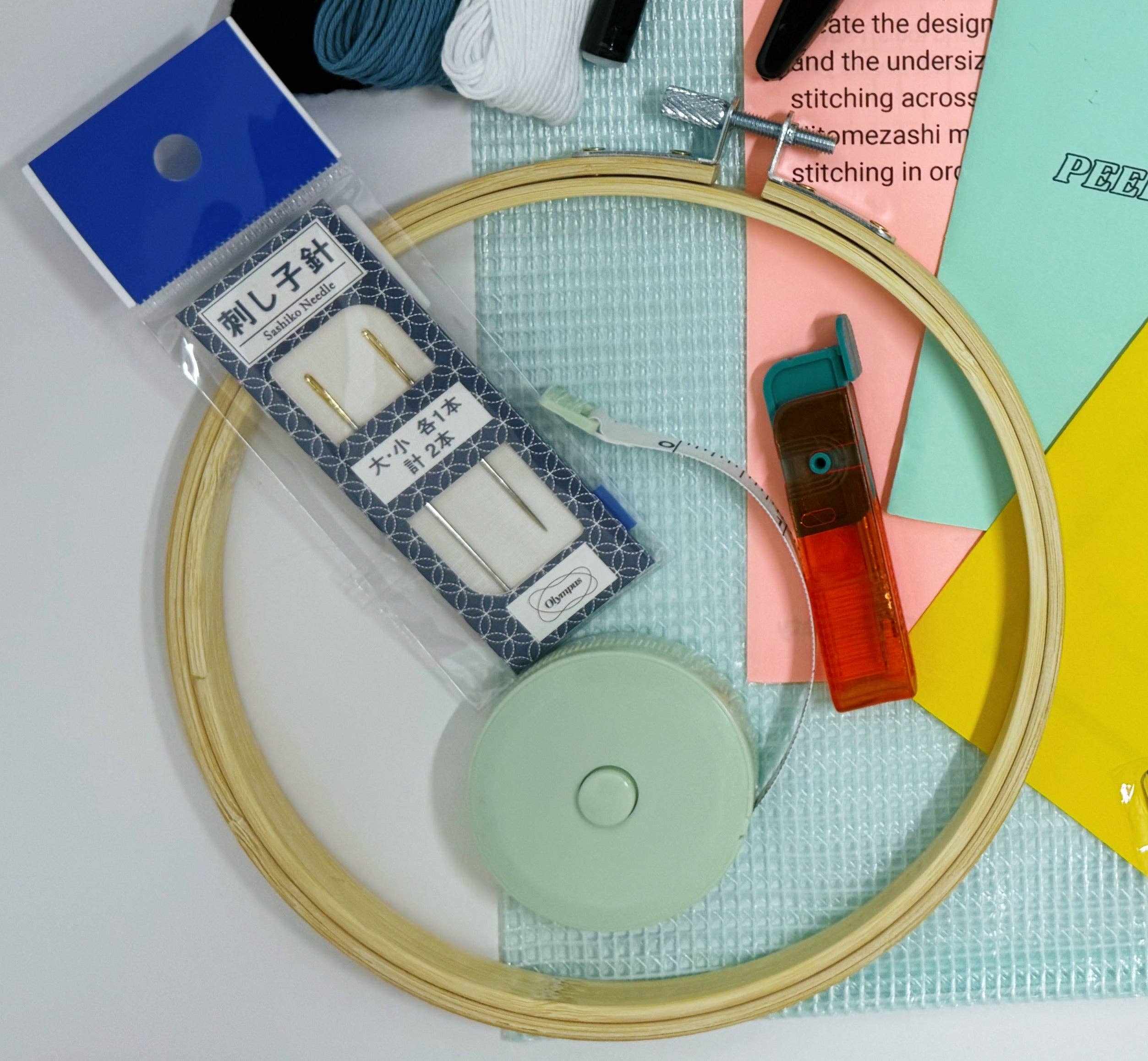 Basics Of Visible Mending Kit w/ Embroidery Booklet + Tools