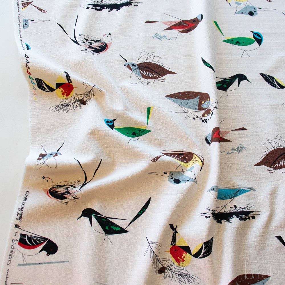 Charley Harper: Western Birds Barkcloth