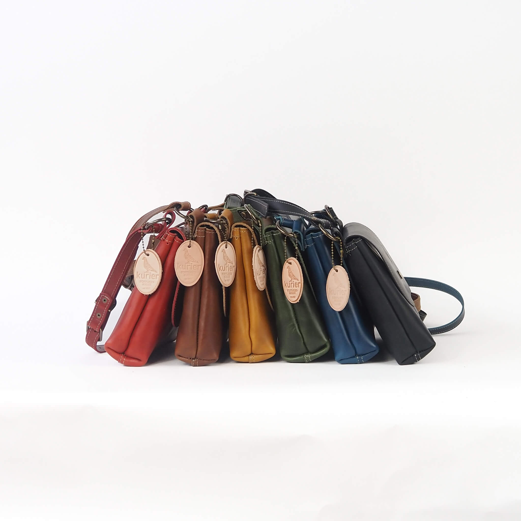 lola handbag crossbody adjustable handmade leather - group view