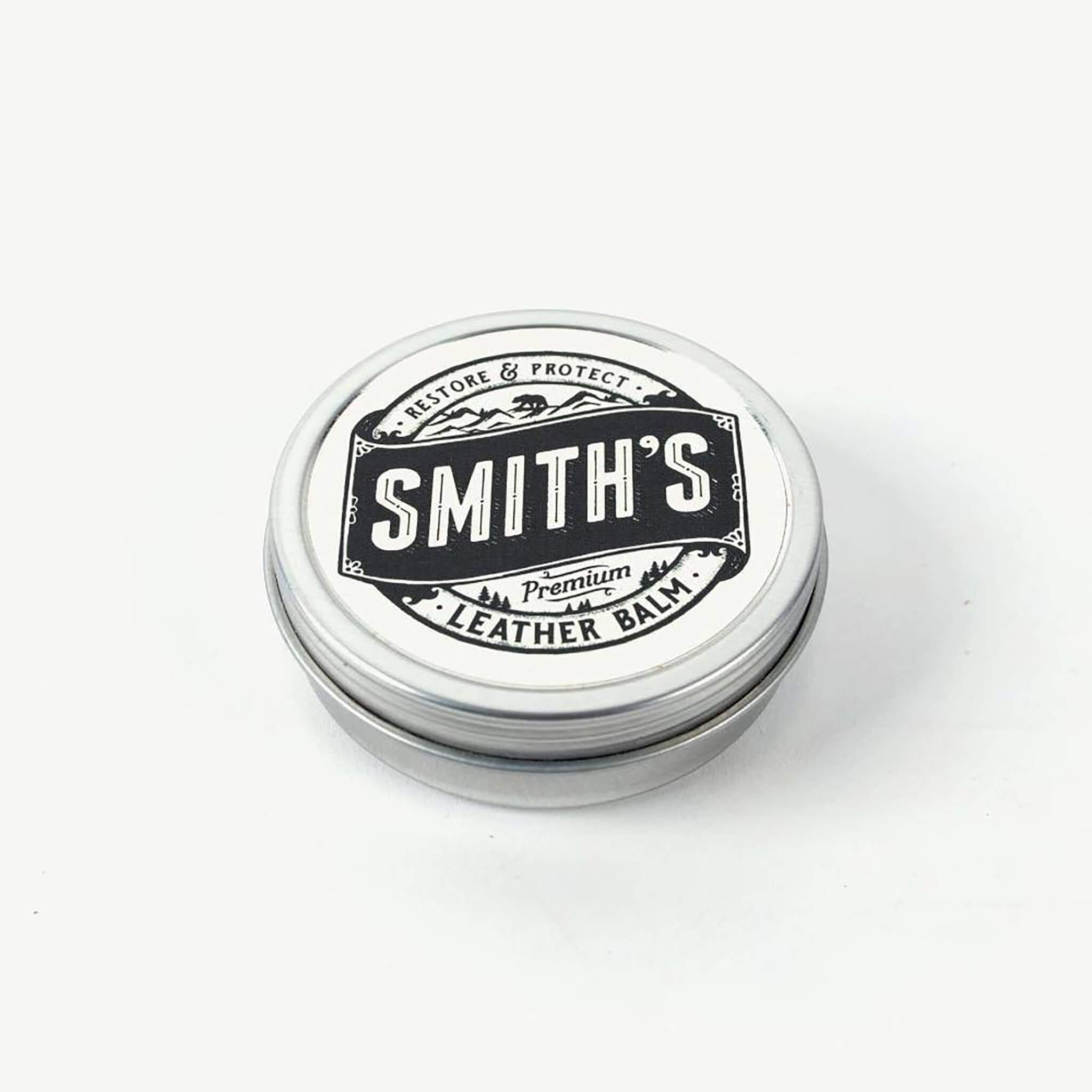 smiths restore and protect leather balm tin