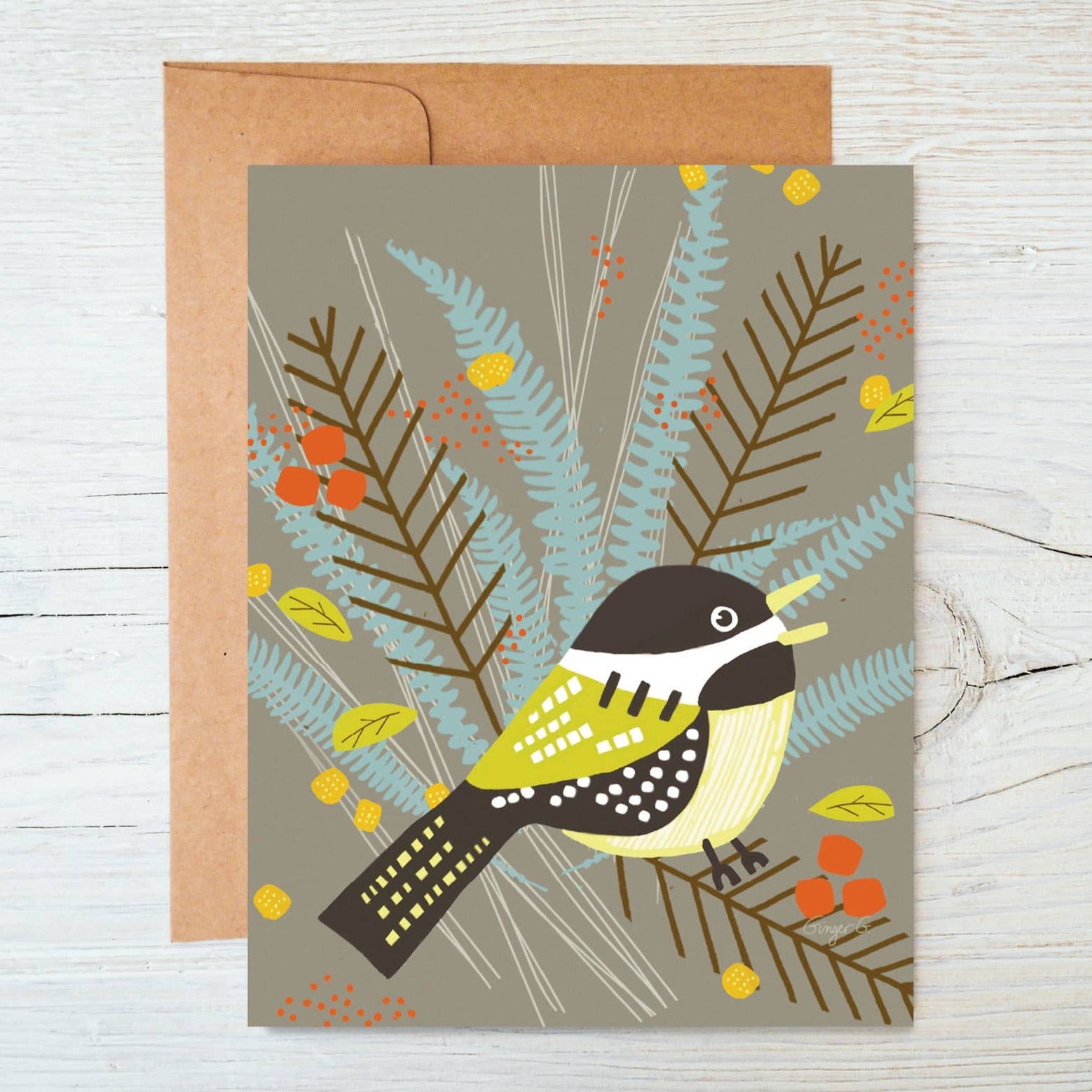 Chickadee - Blank Greeting Card