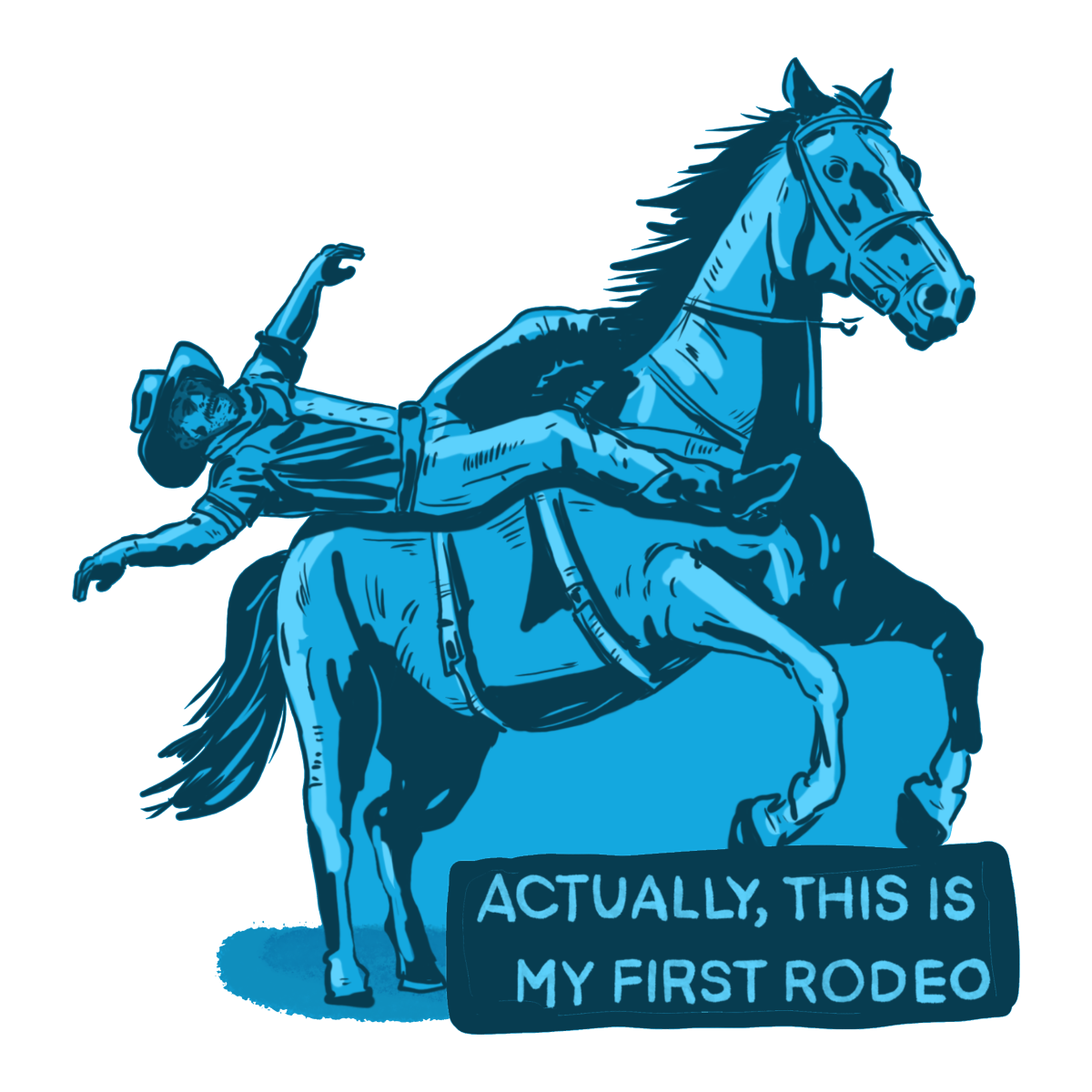 Sticker: Actually, This Is My First Rodeo