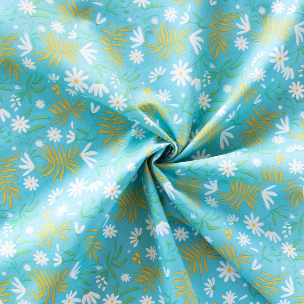 Fronds and Flowers Market Poplin