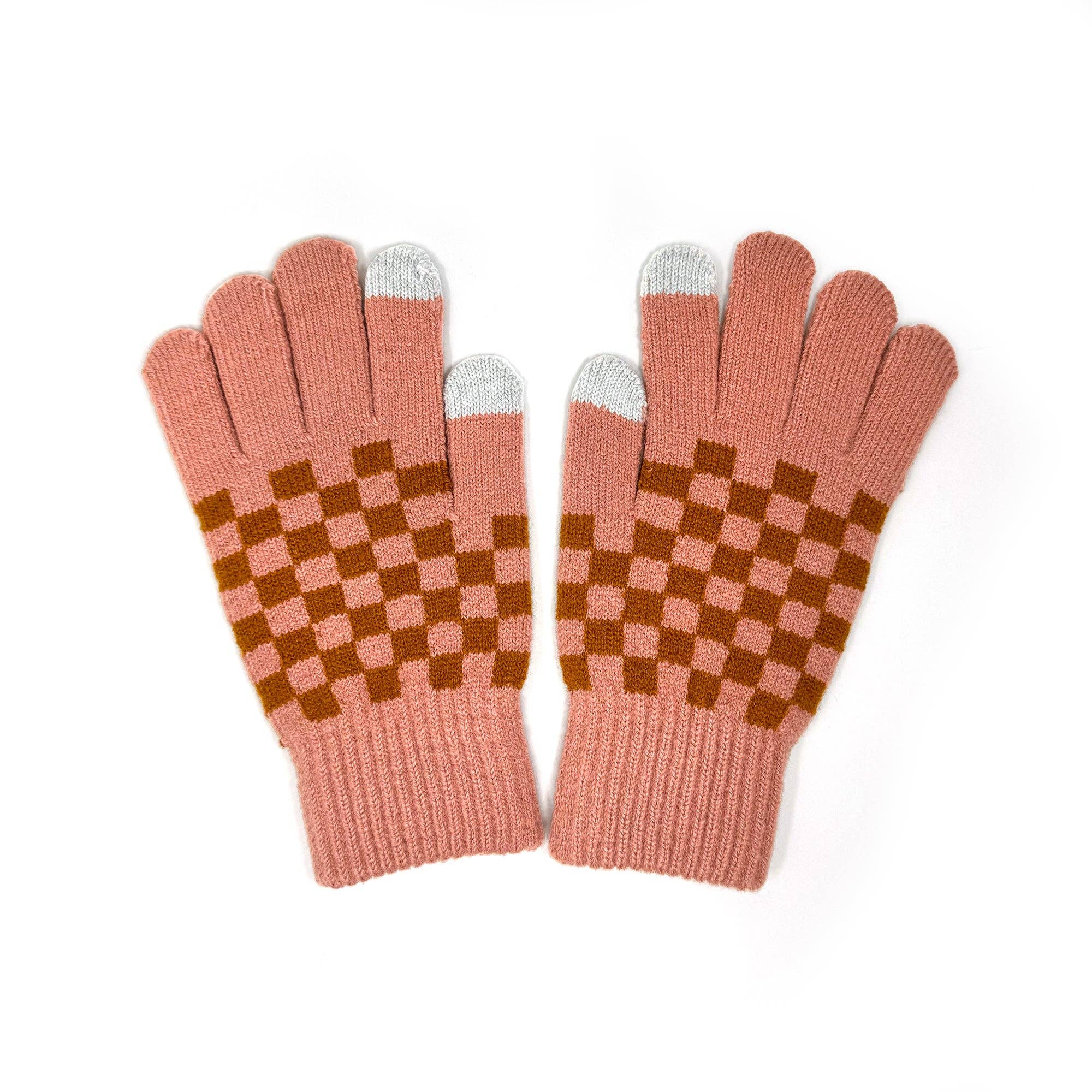 Cameron Checkerboard Touchscreen Gloves