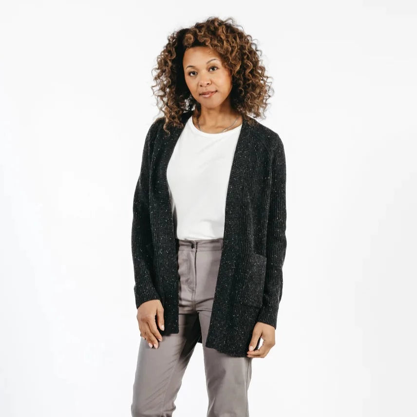 The Lewis Cardigan - charcoal