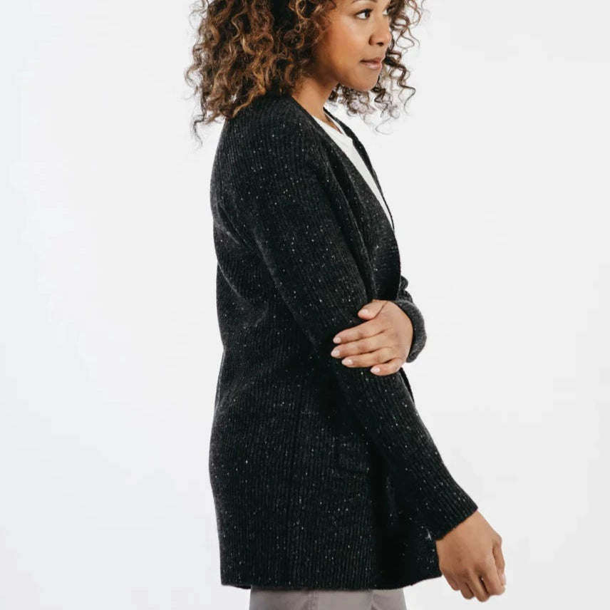 The Lewis Cardigan - charcoal