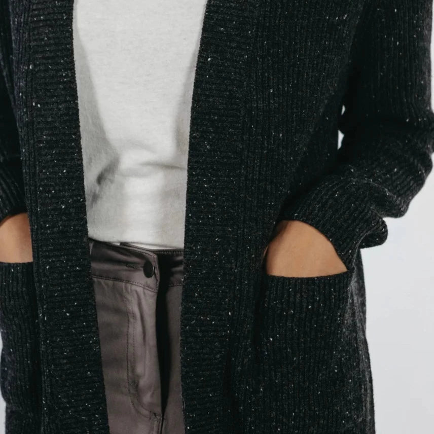 The Lewis Cardigan - charcoal