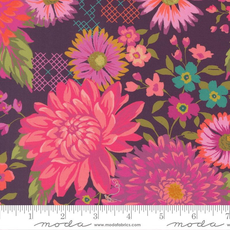 Parlor Happy Blooms Plum 11960 26