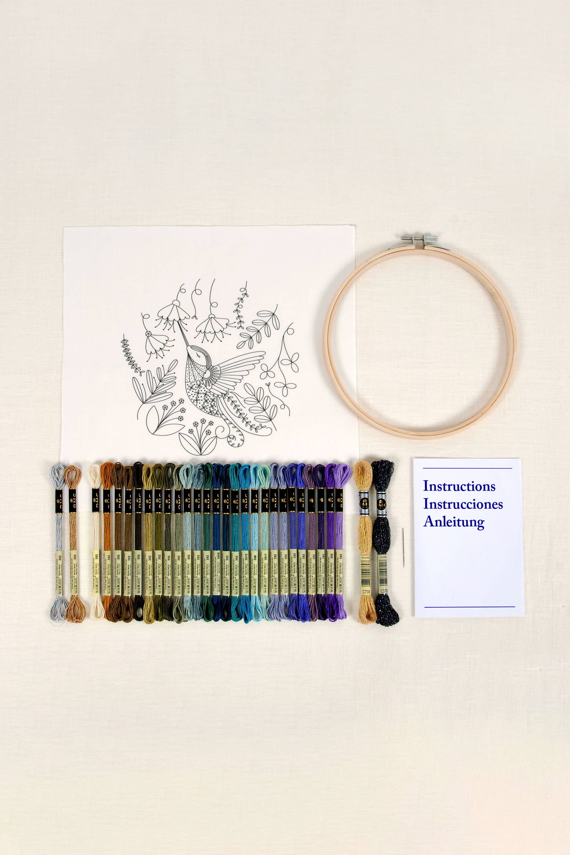 DMC Designer Embroidery Kit - Hummingbird
