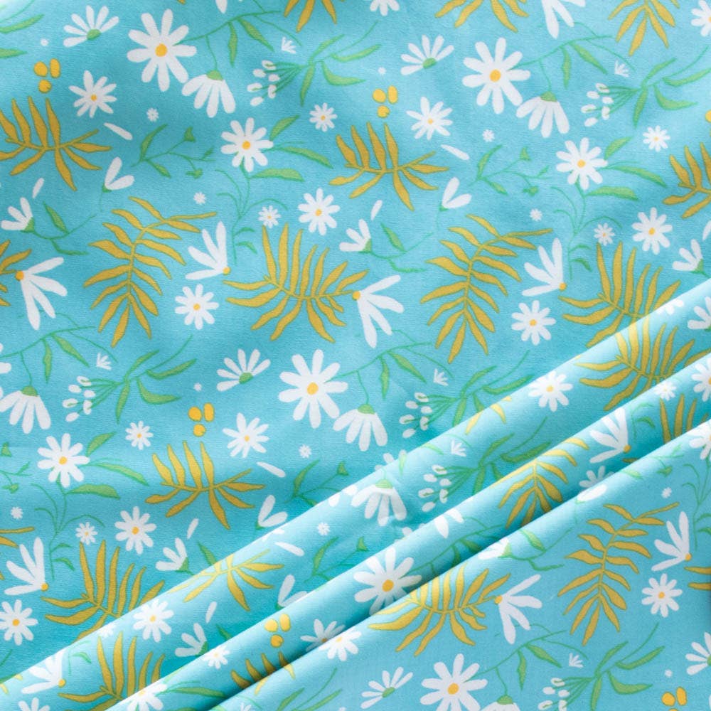 Fronds and Flowers Market Poplin