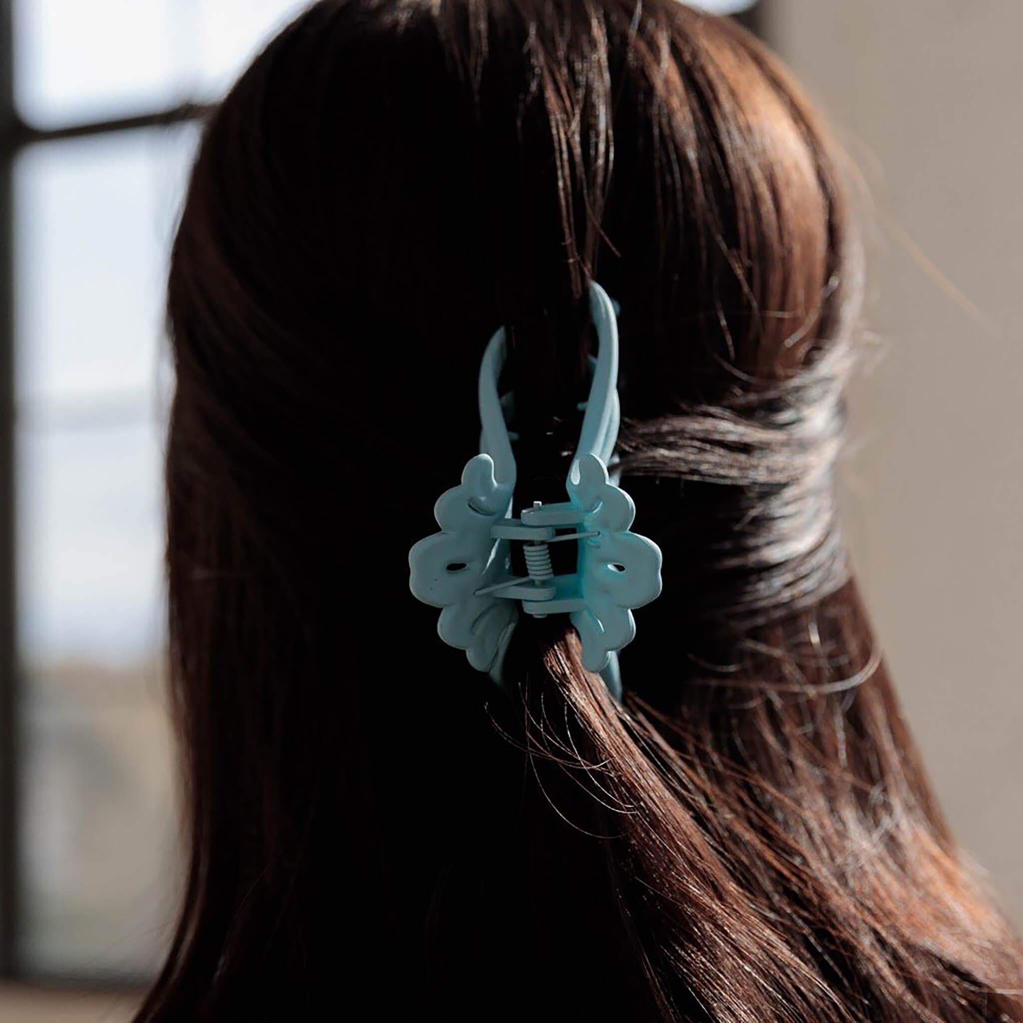 art nouveau butterfly hair clip - sky model view