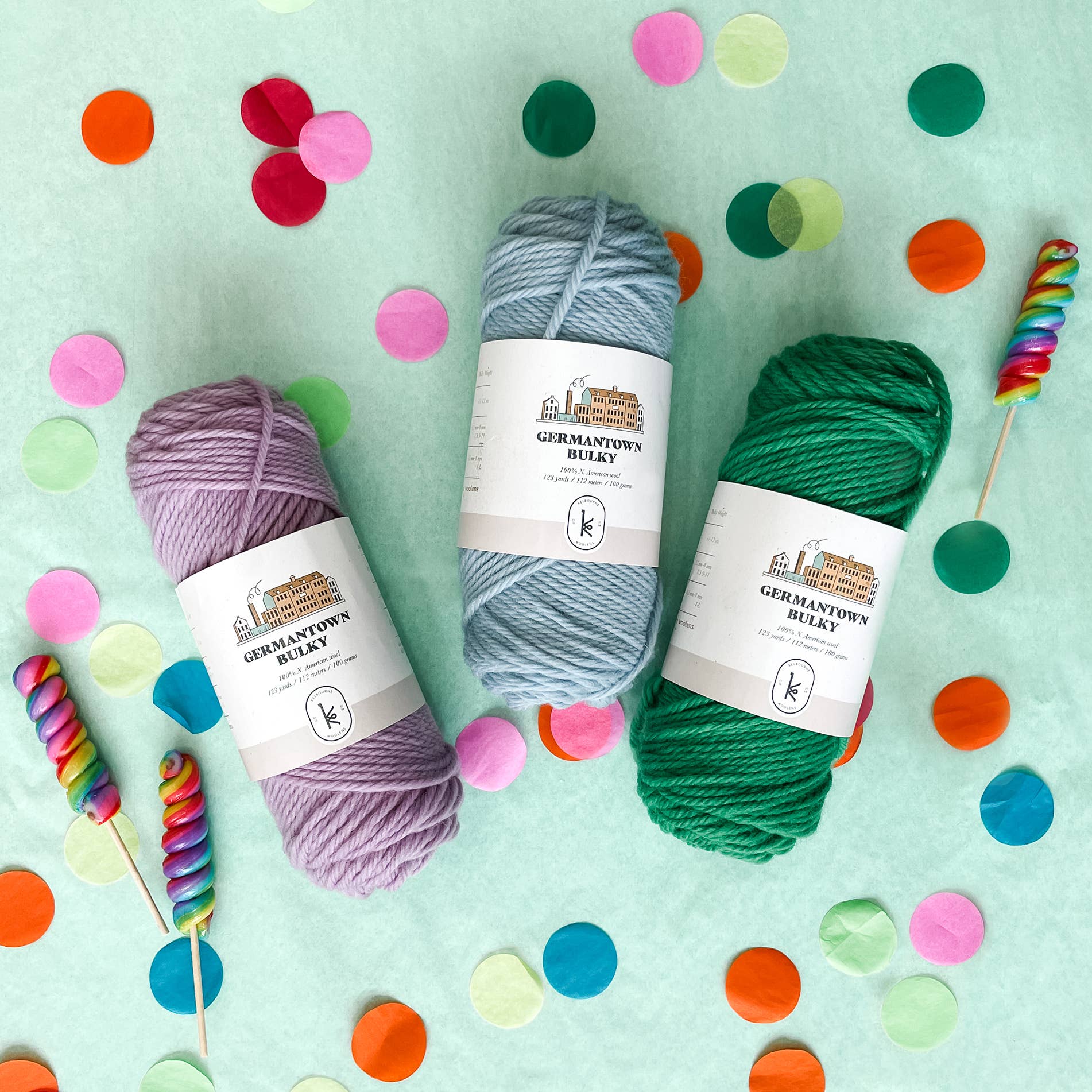 Germantown Bulky: 100% N. American wool yarn