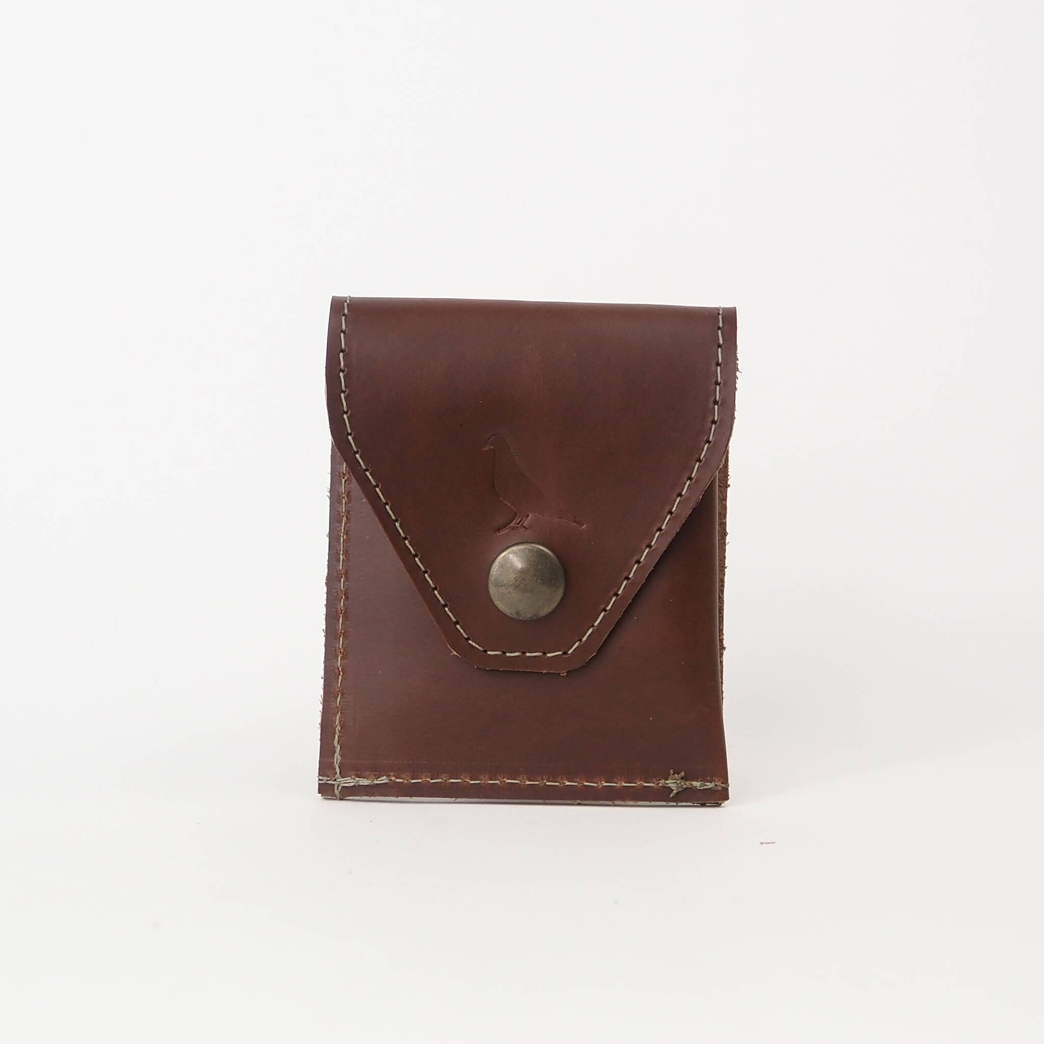 dlo wallet mini envelope unisex handmade leather - pecan front view