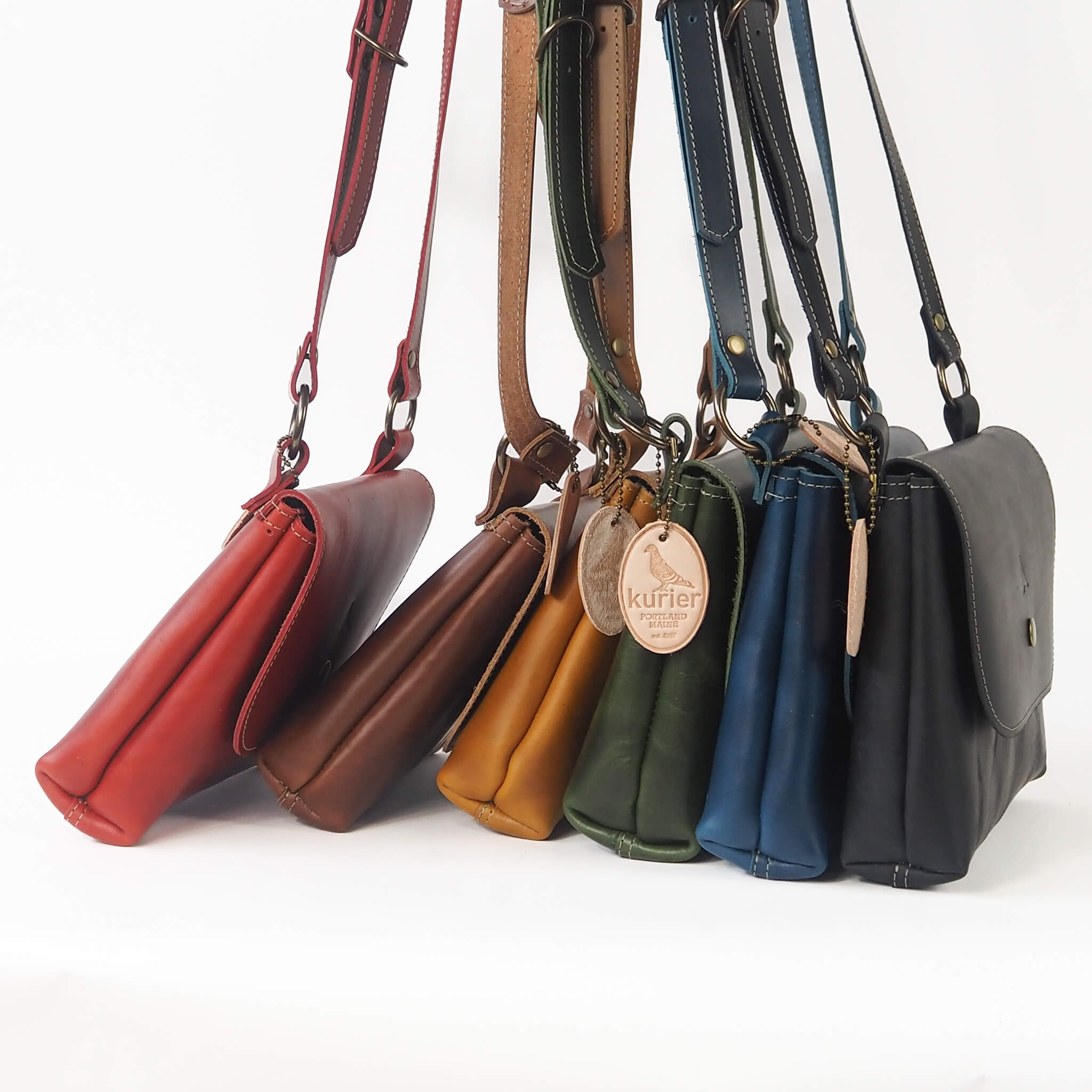 lola handbag crossbody adjustable handmade leather - group view
