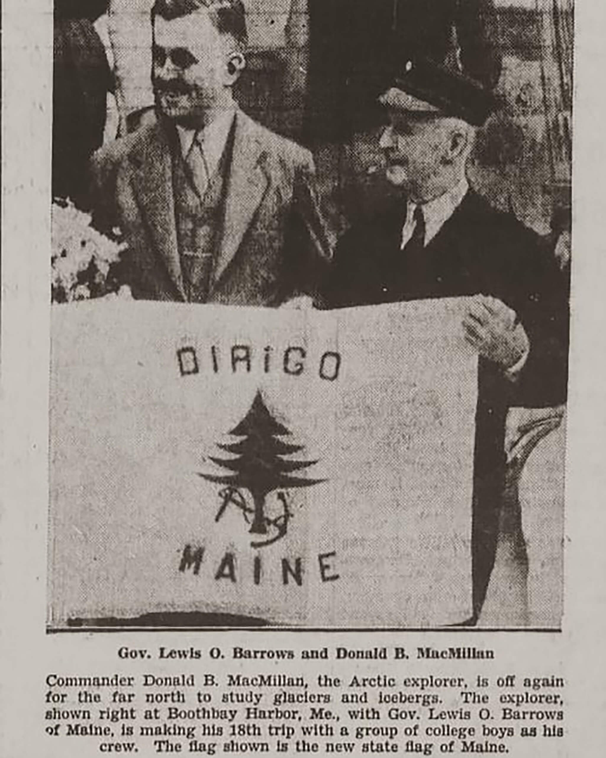 dirigo maine merchant marine flag article clipping