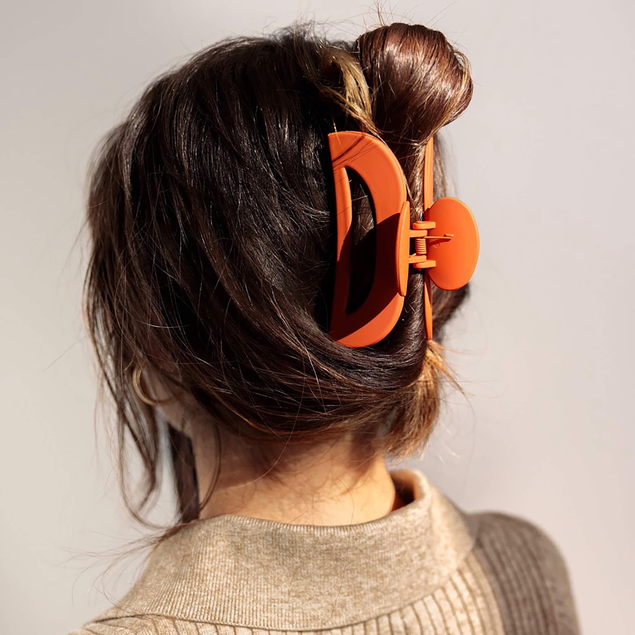 our favorite butterfly hair clip - mango model view
